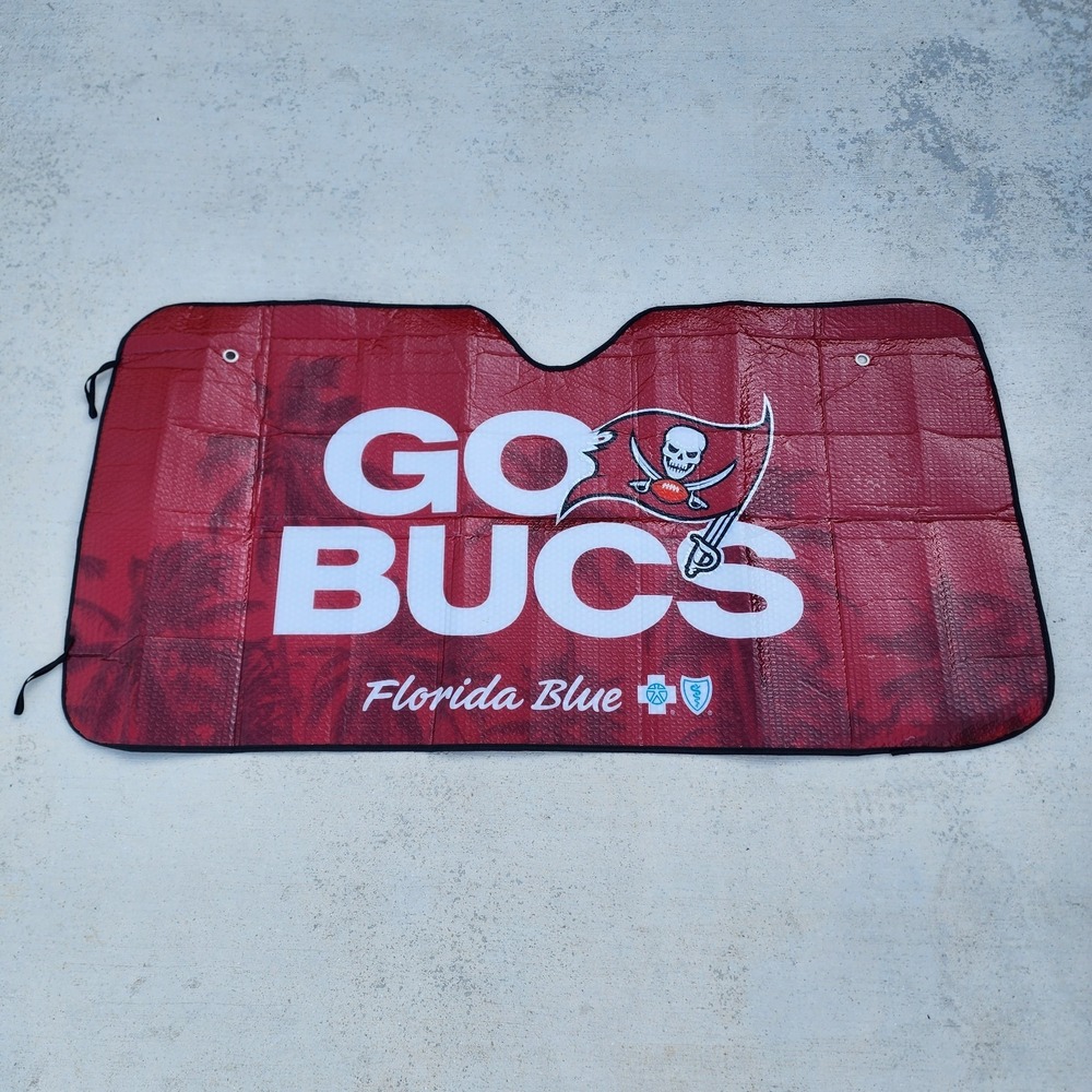 NFL Tampa Bay Buccaneers Car Truck Vehicle Sun Shade Foldable Reflector GO BUCS